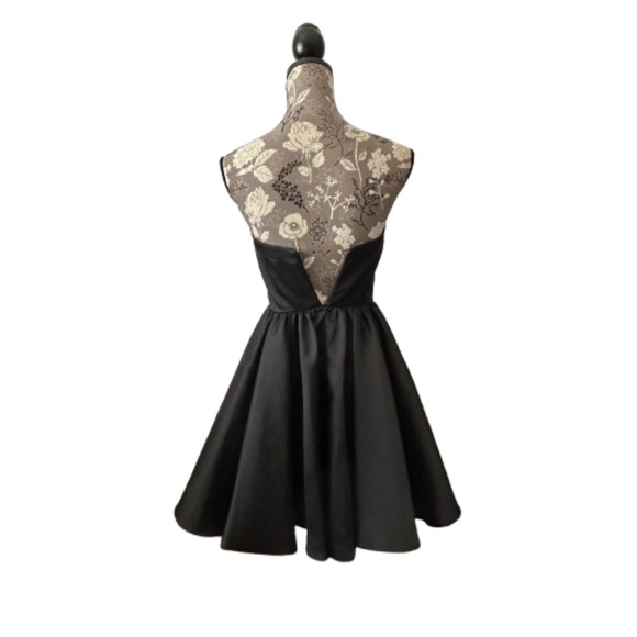 ABS Allen Schwartz Women's Sz. 2 Black & Gold Strapless Mini Prom/Cocktail Dress - Picture 3 of 16